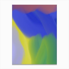 Abstract Painting green blue Canvas Print