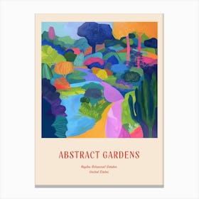 Colourful Gardens Naples Botanical Garden Usa 4 Red Poster Canvas Print