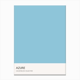 Azure Colour Block Poster Canvas Print