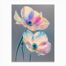 Iridescent Flower Anemone 1 Canvas Print
