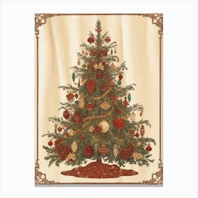 Christmas Tree Style William Morris 5 Canvas Print