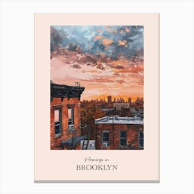 Mornings In Brooklyn Rooftops Morning Skyline 3 Canvas Print