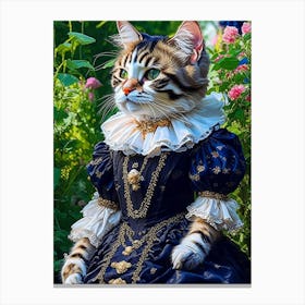 Cat In A Dress 4 Canvas Print