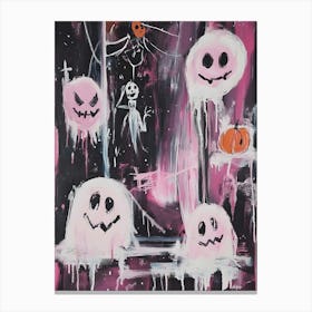 Pink Haloween 173 Canvas Print