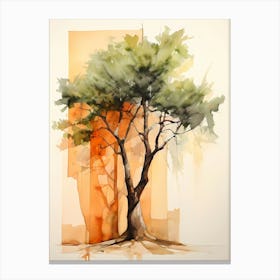 Watercolor Tree Canvas Print