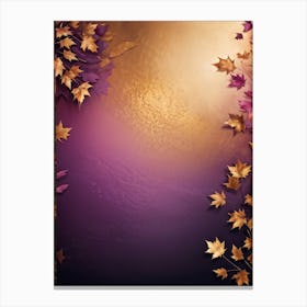 A Gradient Canvas Displaying A Purplish Pink To Gold Splash Against A Lavish Autumn Themed Backgroun (4) Canvas Print