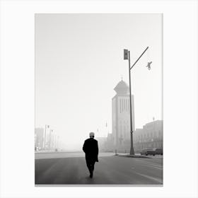 Riyadh, Saudi Arabia, Black And White Old Photo 3 Canvas Print