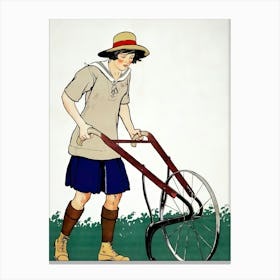 Army Student Plowing Illustration, Edward Penfield Canvas Print