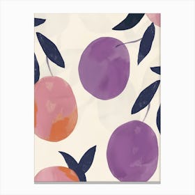 Plum Close Up Illustration 2 Canvas Print