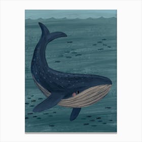 Whale Beneath The Waves Canvas Print