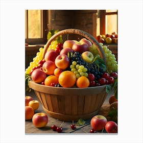 Basket Of Fruit Canvas Print