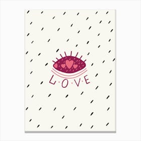 Abstract Valentine Love Canvas Print