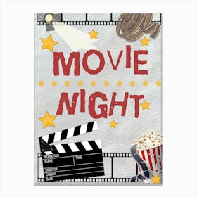 Movie Night Canvas Print