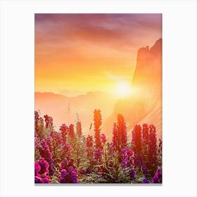 Sunset In The Mountains 10 Canvas Print