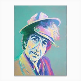 Bob Dylan Colourful Illustration Canvas Print