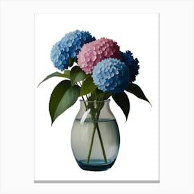 Hydrangeas In A Vase 1 Canvas Print