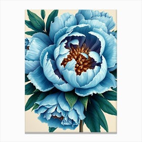 Blue Peonies 5 Canvas Print