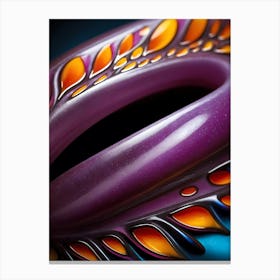 Purple And Orange Abstract Painting Canvas Print