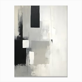 Abstract Black And White Painting 2 Canvas Print