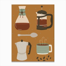 Coffee Utensils Canvas Print