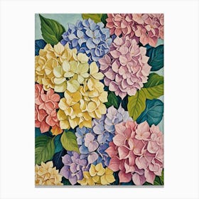 Pastel Hydrangeas no2 Canvas Print