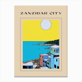 Minimal Design Style Of Zanzibar City, Tanzania1 Poster Canvas Print