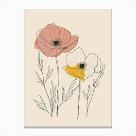 Pretoria Flower Market Boho Minimalist Style 1 Canvas Print