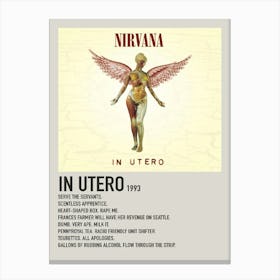 Nirvana Poster Vintage Album Music Decorative Canvas Canvas Print