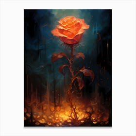 Rose Of Darkness Canvas Print