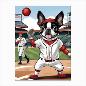 Boston Terrier-Reimagined 117 Canvas Print