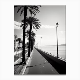 Nice, France, Black And White Old Photo 2 Canvas Print