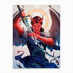 Devil With A Sword 1 Canvas Print