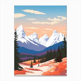Canada 2 Travel Illustration Canvas Print