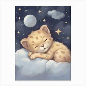 Sleeping Baby Lion 1 Canvas Print
