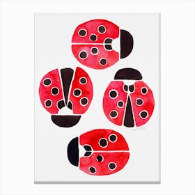 Ladybugs watercolor artwork Canvas Print