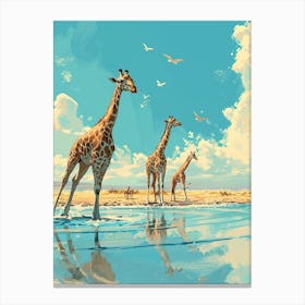 Herd Of Giraffes In The Wild 1 Canvas Print