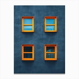 Windows On A Building Canvas Print