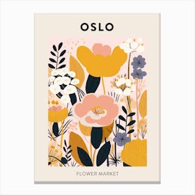 Flower Market Poster Oslo Norway 2 Canvas Print