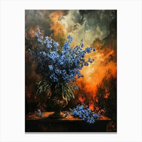 Baroque Floral Still Life Bluebell 2 Canvas Print