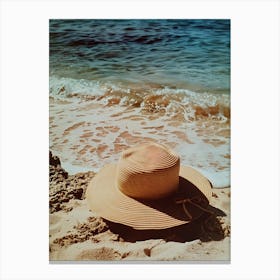 Hat On The Beach II Canvas Print