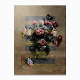 Renaissance Collage Flowers Canvas Print