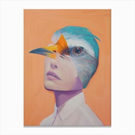 Bird In Head Canvas Print