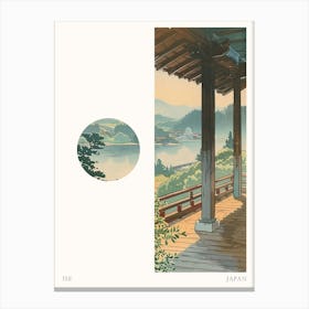 Ise Japan 4 Cut Out Travel Poster Canvas Print
