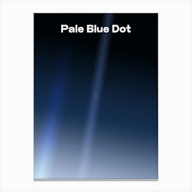 Pale Blue Dot poster, NASA Voyager 1 (2020 revision) — Space poster, science print Canvas Print