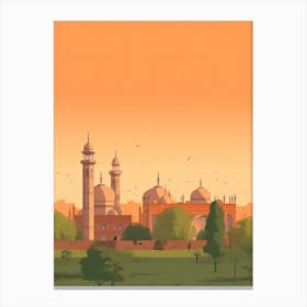Lahore Pakistan Travel Illustration 3 Canvas Print