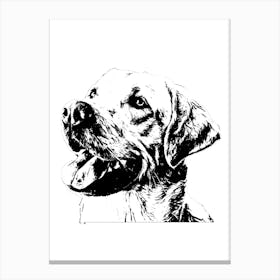 Man’s Best Friend - Labrador Sihouette Canvas Print