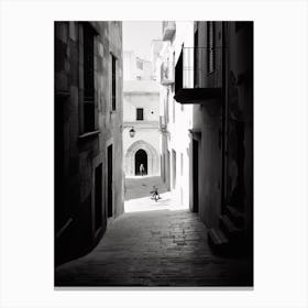 Tarragona Spain Black And White Analogue Photography 4 Canvas Print