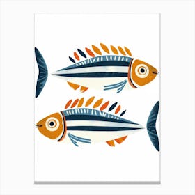 Pair Of Striped Fish Canvas Print