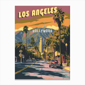 Los Angeles California Vintage Travel Poster Canvas Print
