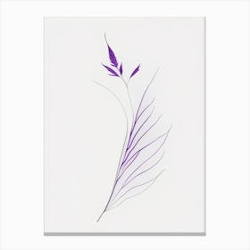 Lavender Leaf Abstract 2 Canvas Print